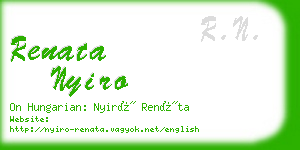 renata nyiro business card